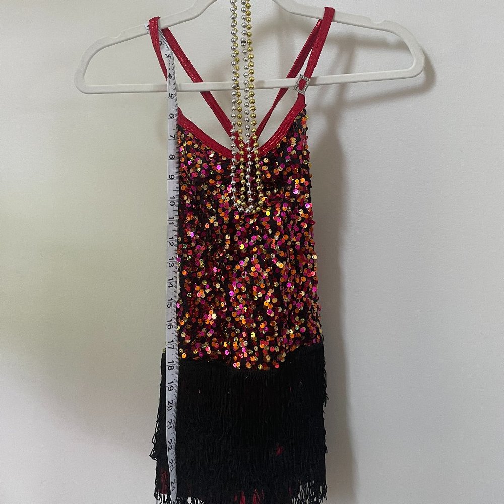 Fun flapper style figure skating dress adults xxs or girls 14